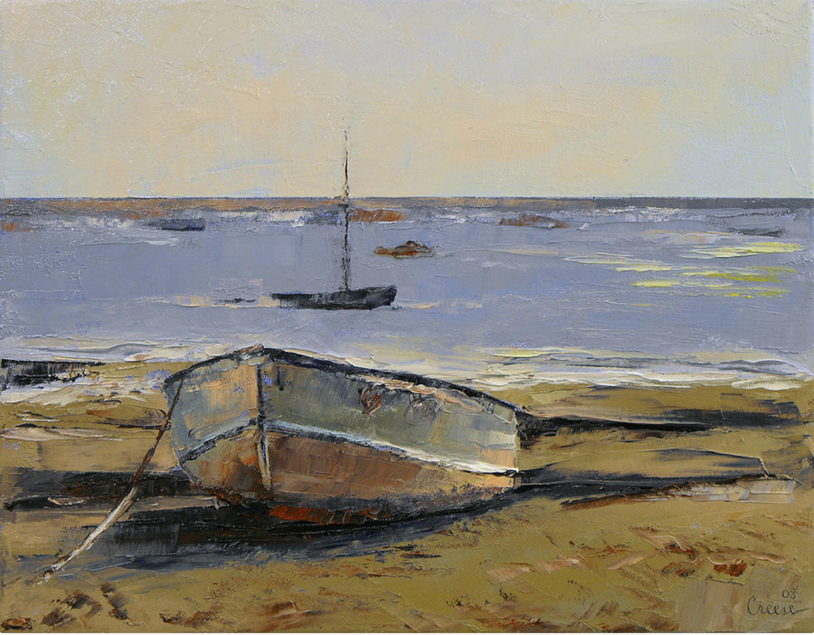 Boats in Provincetown Harbor by Michael Creese